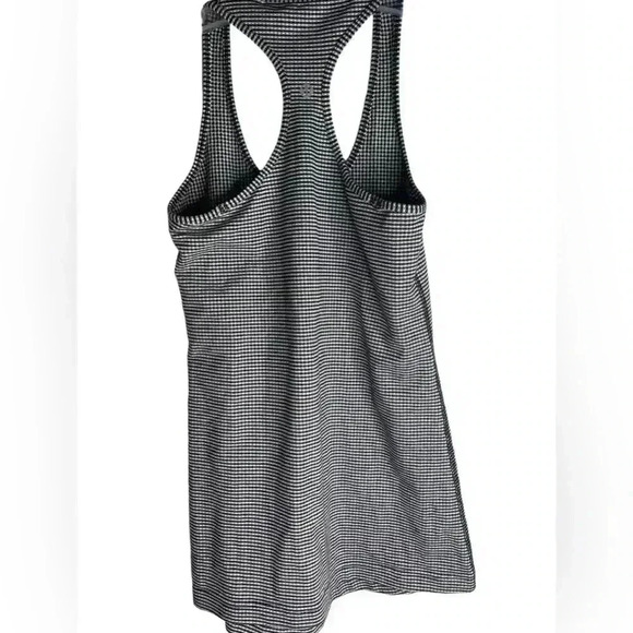 Lululemon Cool Racerback Tank Top Gingham Inkwell Size 4 - Picture 2 of 8